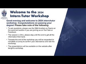 SAPC Virtual Intern/Tutor Workshop