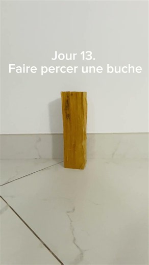 Jour 13. Faire percer une buche