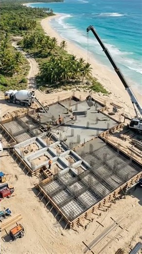 Luxury Beachfront Resort Villa 🌊🏝️ | Modern Tropical Dream Home #shorts