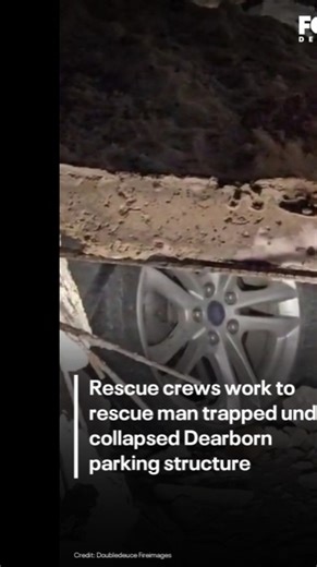 Crews in Farmington Hills and around Southeast Michigan sprung into action after a garage collapsed in Dearborn on Friday, Feb. 6, 2026. A 19-year-old man was trapped in the collapsed structure, requiring firefighters to initiate rescue operations. The man was eventually retrieved with no apparent injuries. | FOX 2 Detroit