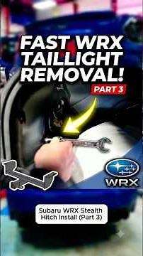 Subaru WRX Stealth Trailer Hitch Install: Part 3