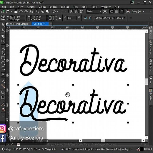 Tutorial tipografía Opentype en Corel