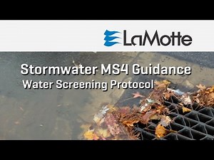 Stormwater MS4 Guidance and Testing