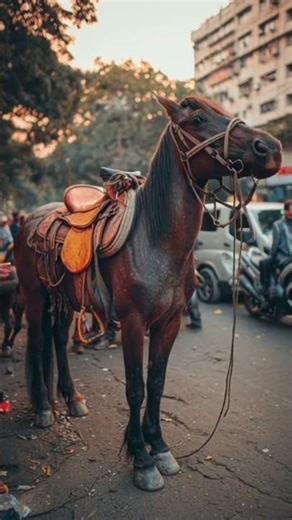 “Horse Standing in City Traffic 😮 | Real India #shorts”