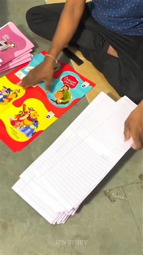 How is a notebook made 🤔 #shortvideo #notebook #copy #paper #factory #making