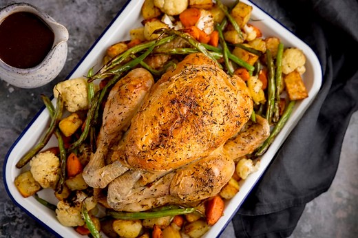 Air Fryer Roast Chicken Dinner
