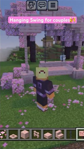 Hanging swing for couples 👩‍❤️‍👨 #minecraft