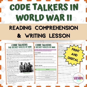 Navajo Code Talkers World War II Reading Comprehension | Native American History