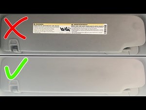 How to Remove Car Sun Visor Sticker / Air Bag Warning Label Decal