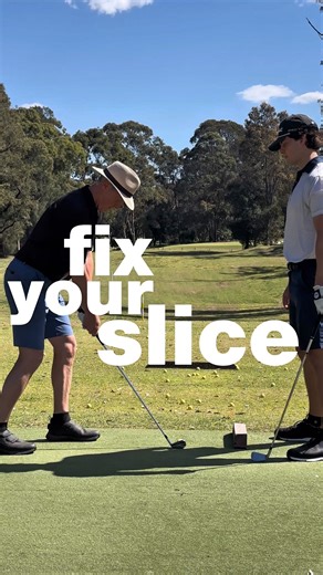 Easiest slice fix from coach Ken Set up with your right foot back and let this split-stance drill train your body to swing from the inside. Groove the feel, straighten your flight, and finally lose the slice. #golf #golffitness #golfswing #golftips #stopslicing #golfdrill | Sam Druce