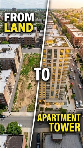 High Rise Apartment Building Built From Empty Land