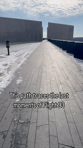 Daniel | UponArriving on Instagram: "This path traces the last moments of Flight 93. It’s part of the Flight 93 National Memorial, located at the crash site in southern Pennsylvania. A white marble “wall of names” honors the 40 passengers and crew who lost their lives on 9/11 while averting an attack that was likely intended for the U.S. Capitol. A black granite walkway takes you closer to the final approach, and visitors can look through the ceremonial gate to see where a 17-ton sandstone bould