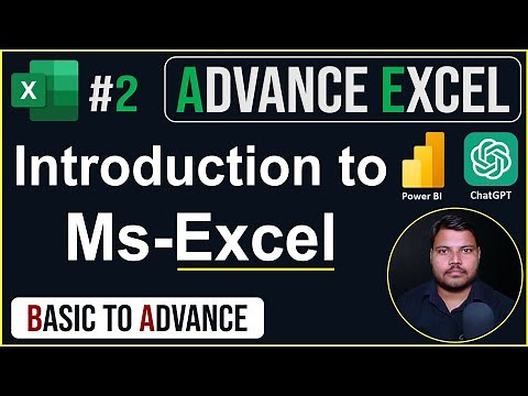 Introduction to MS Excel Advance Excel Complete Course | Tutorial for beginners | Lecture-2 UPCISS