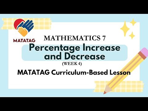 Math 7 Quarter 1 - Week 4 - Percentage Increase and Decrease (MATATAG Curriculum Based-Lesson