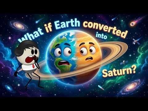 What if Earth converted into Saturn? | #aumsum #kids #whatif