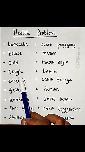 English Vocabulary about Health Problems #shorts #english #english