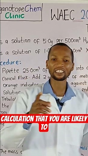 WAEC 2026 Chemistry Practical Titration Explained | NaOH vs H₂SO₄ Calculations🔥#WAEC2026 #titration