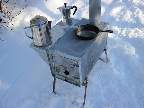 Make A Simple Cheap Tent Wood stove - Part 2