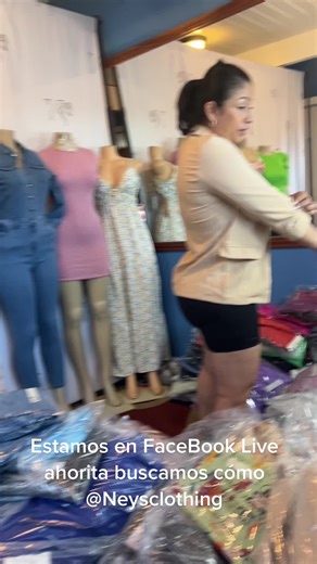 Shopping for Stylish Outfits in a Clothing Store