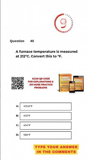 Pharmacy Calculation Questions & Answers: Question #040!