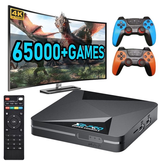 65000+ Games X2 PRO Video Game Console 4K UHD Output Super Console with 2 Gamepads 2.4G/5G BT 4.3 for DC/Arcade/MAME/ for Saturn | Lazada PH
