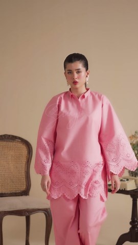 Flat 20% Off on Embroidered Schiffli Coords