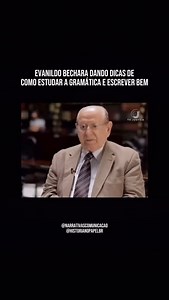 Taiany Lima | Narrativas Comunicação on Instagram: "Morreu ontem, aos 97 anos, Evanildo Bechara, professor, gramático e membro da Academia Brasileira de Letras (ABL), sendo considerado por esta como o maior especialista em língua portuguesa. Se você já se aventurou pela Moderna Gramática Portuguesa na sala de aula – seja como professor ou como aluno – então conheceu muito bem Bechara. Diante de tantos ensinamentos com os quais ele nos presentou, não poderíamos deixar de trazer aqui um deles: o q