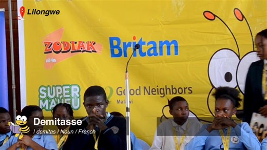 #InPartnership "MALAWI NATIONAL SPELLING BEE - TODAY'S WORD "DEMITASSE" - Noun ORIGIN: French MEANING: a small cup of black coffee. National Spelling Bee develops critical thinking. Understanding language rules, etymology, and word origins deepens comprehension and thinking skills. It also builds pressure management skills: Learning to perform under pressure and handle mistakes teaches valuable stress-reduction techniques. Follow the National Spelling Bee on all Zodiak platforms" - | Zodiak Onli