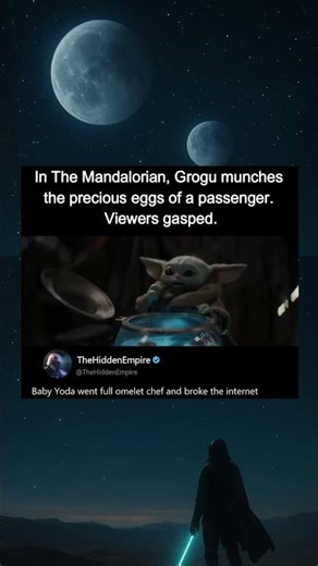 In The Mandalorian (2019), Grogu eats frog eggs.