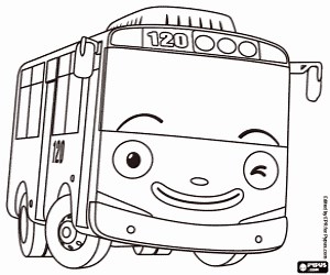 Tayo The Little Bus coloring page printable game