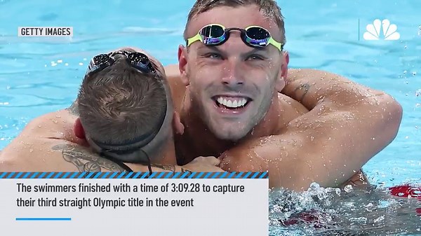 US men win 4x100m relay; first gold of Paris Olympics