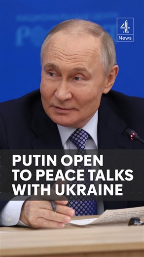 20K views · 117 reactions | Despite there being more strikes on Ukraine overnight, Vladimir Putin has said for the first time since the beginning of the war that he could take part in direct peace talks with Volodymyr Zelenskyy.The Russian president also admitted that his forces had targeted non-military buildings when 35 people were killed in the Ukrainian city of Sumy nine days ago.#Ukraine #Russia #Putin #Zelenskyy #StrikesChannel4News | Channel 4 News | Facebook