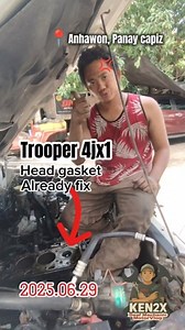 Isuzu Trooper 4jx1 ❗head gasket problem❗, here are the common symptoms, causes, and repair steps: 🔧 Common Symptoms of a Blown Head Gasket (4JX1 Engine): 1. Overheating – Engine temperature goes high frequently. 2. White Smoke – From the exhaust, especially when starting. 3. Milky Oil – Oil becomes creamy or milky (oil mixed with coolant). 4. Coolant Loss – No external leaks but coolant keeps getting low. 5. Rough Idle / Misfire – Especially when engine is cold. 6. Bubbles in Radiator or Overfl