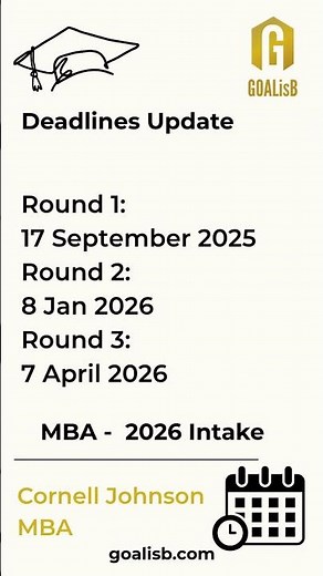 Cornell Johnson MBA 2025-26: Key Application Deadlines & Tips 📝