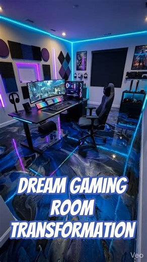 Ultimate RGB Gaming Room Setup 😍 | Luxury Epoxy Floor