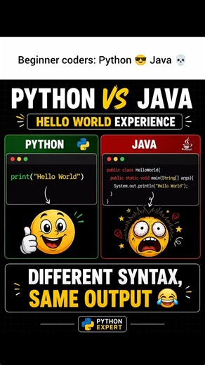 Python vs Java 😎💀 Which One Is Easier for Beginners?#developer #coding #python #java #beginners #fyp