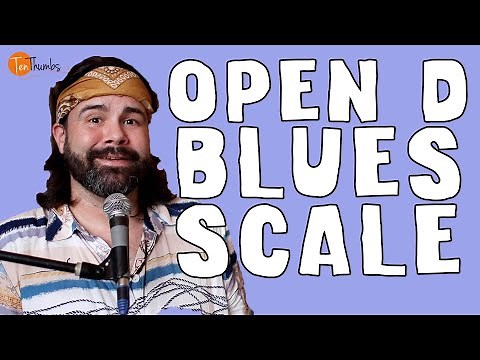 Open D Tuning Blues Scale and Blues Licks
