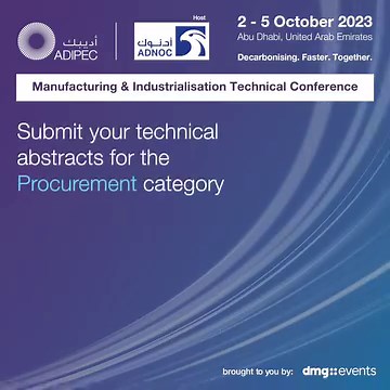 The ‘Procurement’ category of the ADIPEC 2023 Manufacturing &...