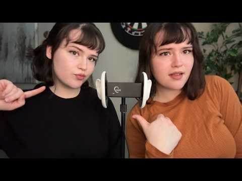 ASMR Twin Ear Triggers 👭🏻✨3Dio Scratching, Massaging, Tapping, Fabric Sounds etc. (no talking)