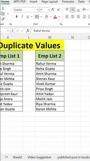 Compare Two Columns in Excel & Find Matching Names Instantly! 🔥