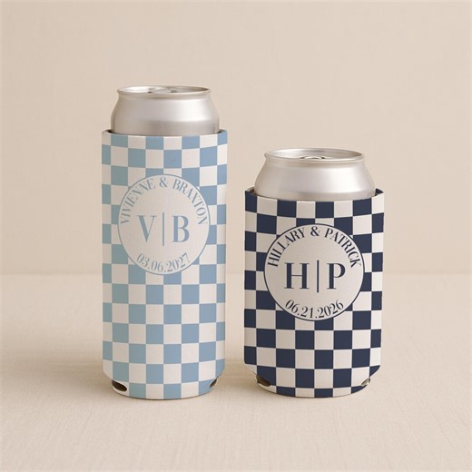 Personalized Wedding Can Cooler, Custom Wedding Favor, Custom Monogrammed Can Coolers, Party Favors - Etsy