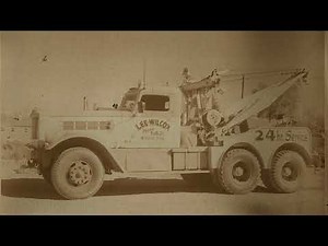 ORIGINAL FOOTAGE 1950's Semi-Tractor-Trailer Rollover Wreck Recovery Film