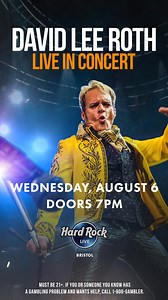 David Lee Roth is coming to Hard Rock Live on Wednesday, August 6! | Hard Rock Hotel & Casino Bristol