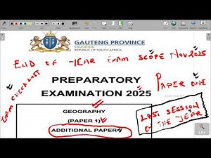 Geography Grade 12 - Gauteng 2025 Geography P1 Sep Additional Paper