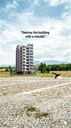 Destroyed the building at the right time pause the video. #challenge #attack #war #missile