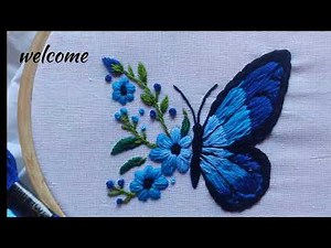 butterfly hand embroidery design #beginners