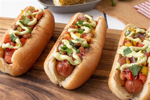 Mexican style hot dogs
