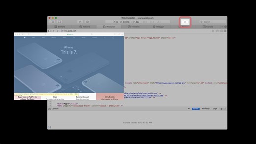 Web Inspector Walkthrough - Tech Talks - Vidéos - Apple Developer