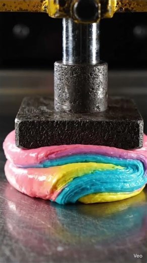 shorts 🔥 Chewing gum vs Hydraulic Press 😱💥 | Sticky Mess Gone Wrong! trending videos #reactionvideo