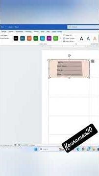 Make Professional Name Stickers in MS-Word! Easy Step-by-Step Guide! #msword #likeandsubscribe